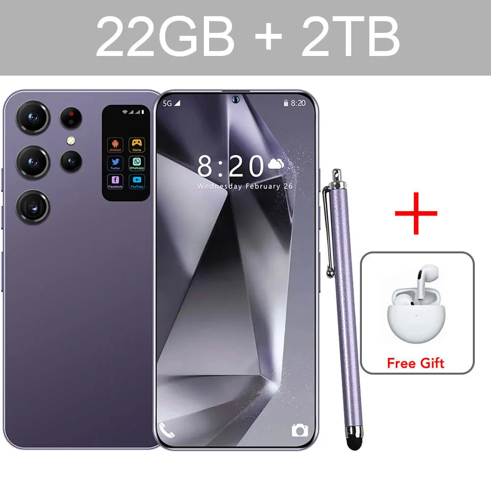 2025 Cellphones S25 Ultra 4G 5G Original 7.3inch Smartphone Dual SIM Cell Phone 7800mAh Android 14 Global Version Mobile Phones