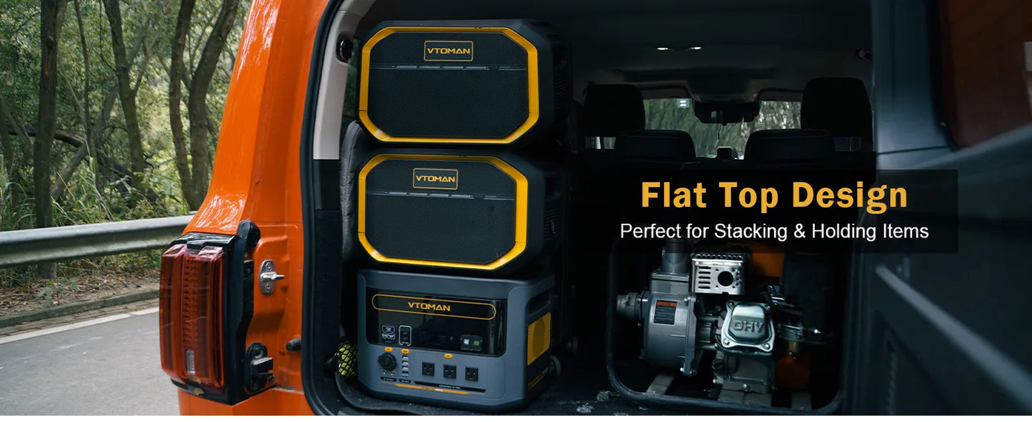 VTOMAN FlashSpeed 1500 Portable Power Station 1548Wh LiFePO4 Battery with 3000W Peak for Outdoor Camping RV Home Energy Power