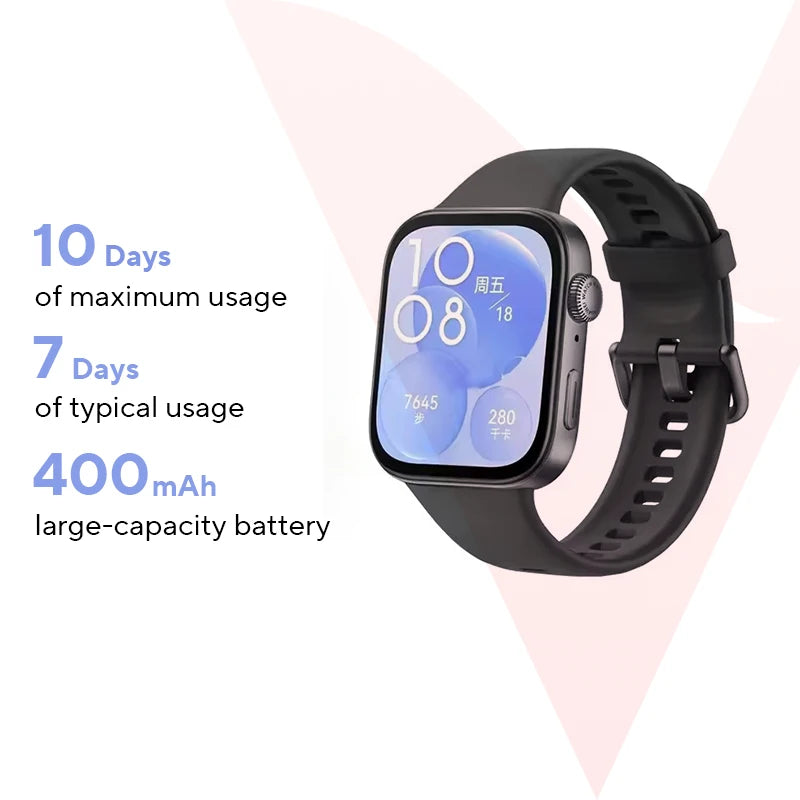 HUAWEI Watch Fit 3 Smartwatch 1.82'' AMOLED Display Ultra Slim Design Upgraded Health Management huawei watch fit 3 سوار
