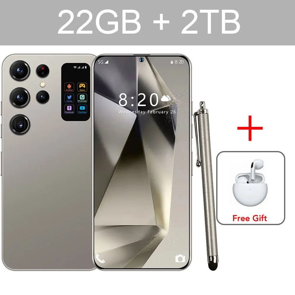 2025 Cellphones S25 Ultra 4G 5G Original 7.3inch Smartphone Dual SIM Cell Phone 7800mAh Android 14 Global Version Mobile Phones