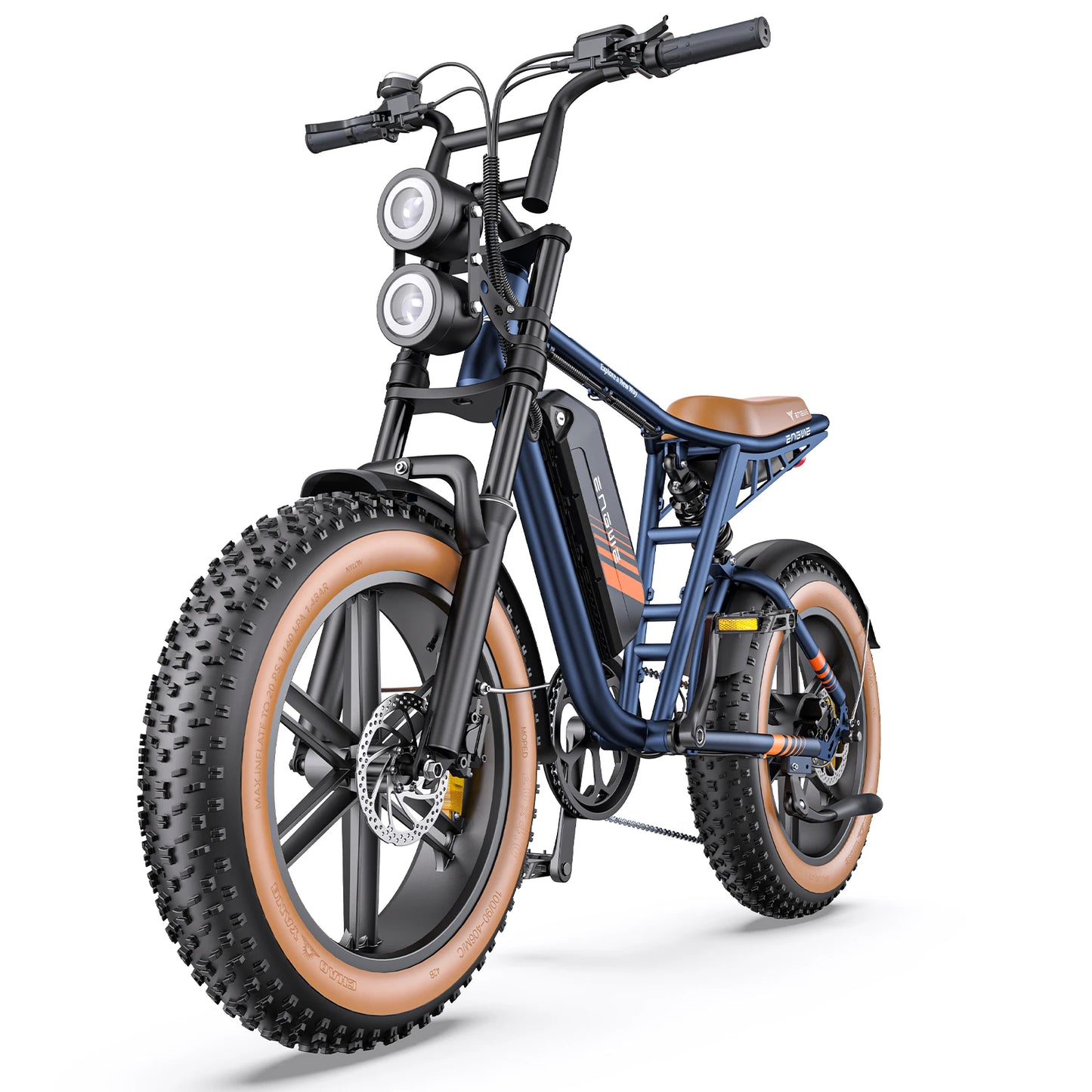 Engwe M20 2.0 Ebike 1200W 52V31.2Ah Dual Battery Dual Suspension 20*4.0 Inch Tire Electric Bicycle Mountain Dirt Electric Bike