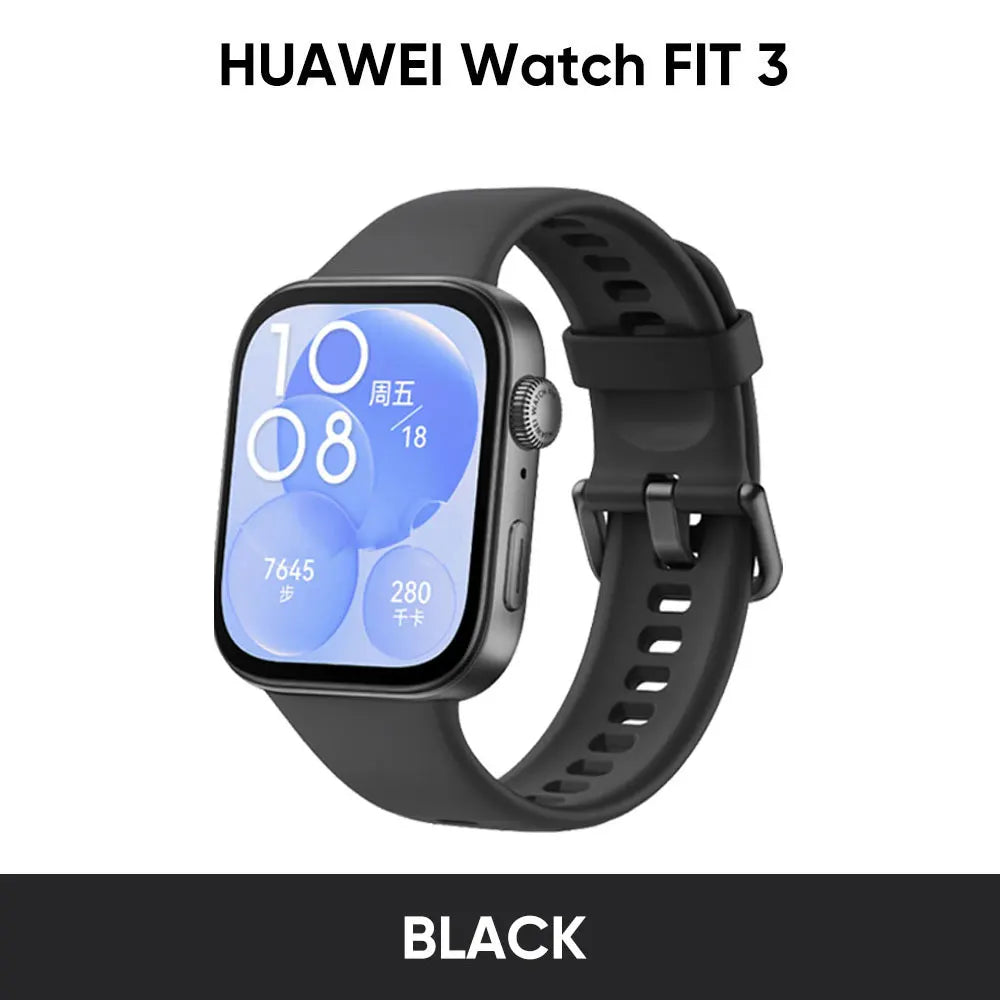 HUAWEI Watch Fit 3 Smartwatch 1.82'' AMOLED Display Ultra Slim Design Upgraded Health Management huawei watch fit 3 سوار