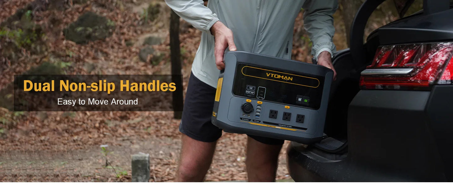 VTOMAN FlashSpeed 1500 Portable Power Station 1548Wh LiFePO4 Battery with 3000W Peak for Outdoor Camping RV Home Energy Power