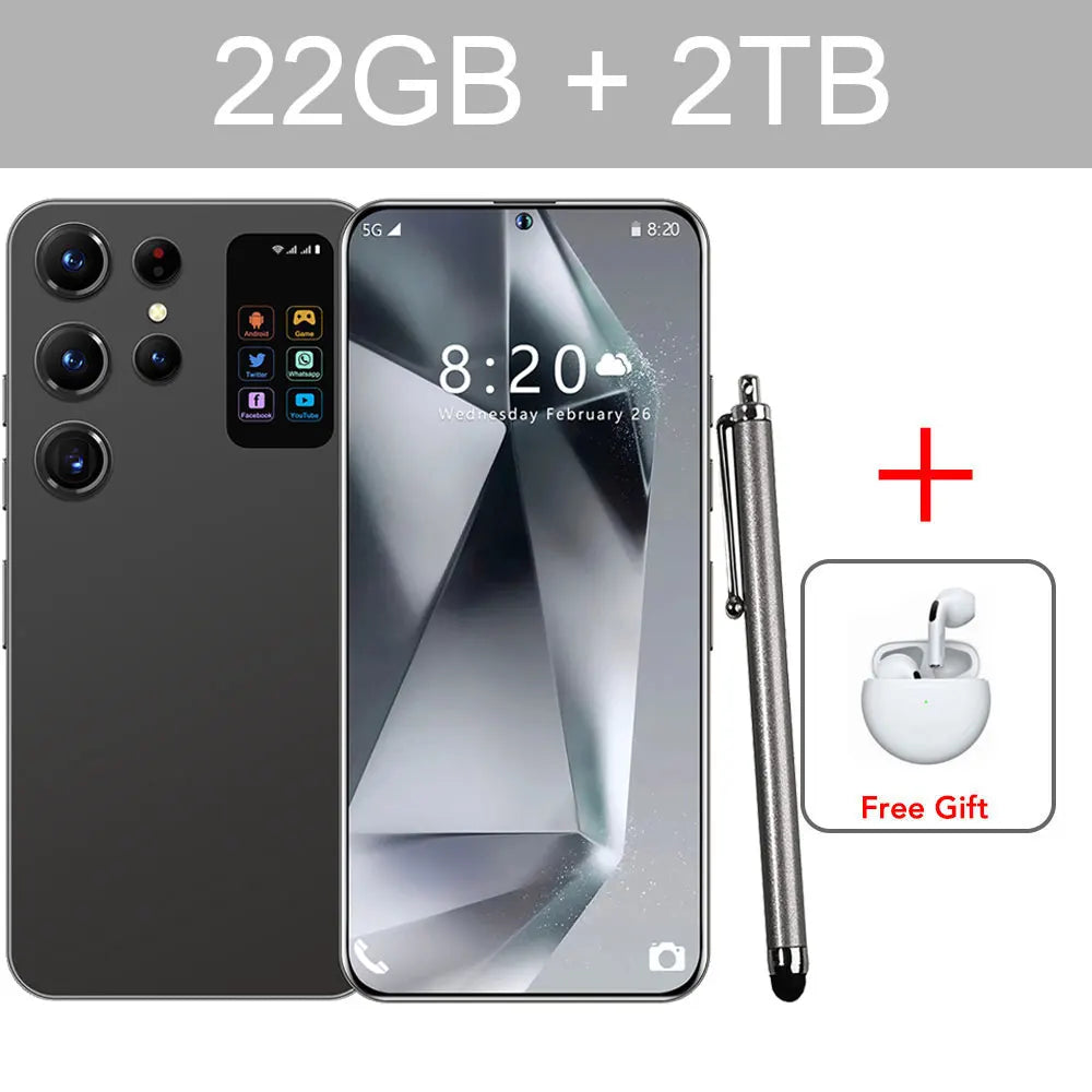 2025 Cellphones S25 Ultra 4G 5G Original 7.3inch Smartphone Dual SIM Cell Phone 7800mAh Android 14 Global Version Mobile Phones