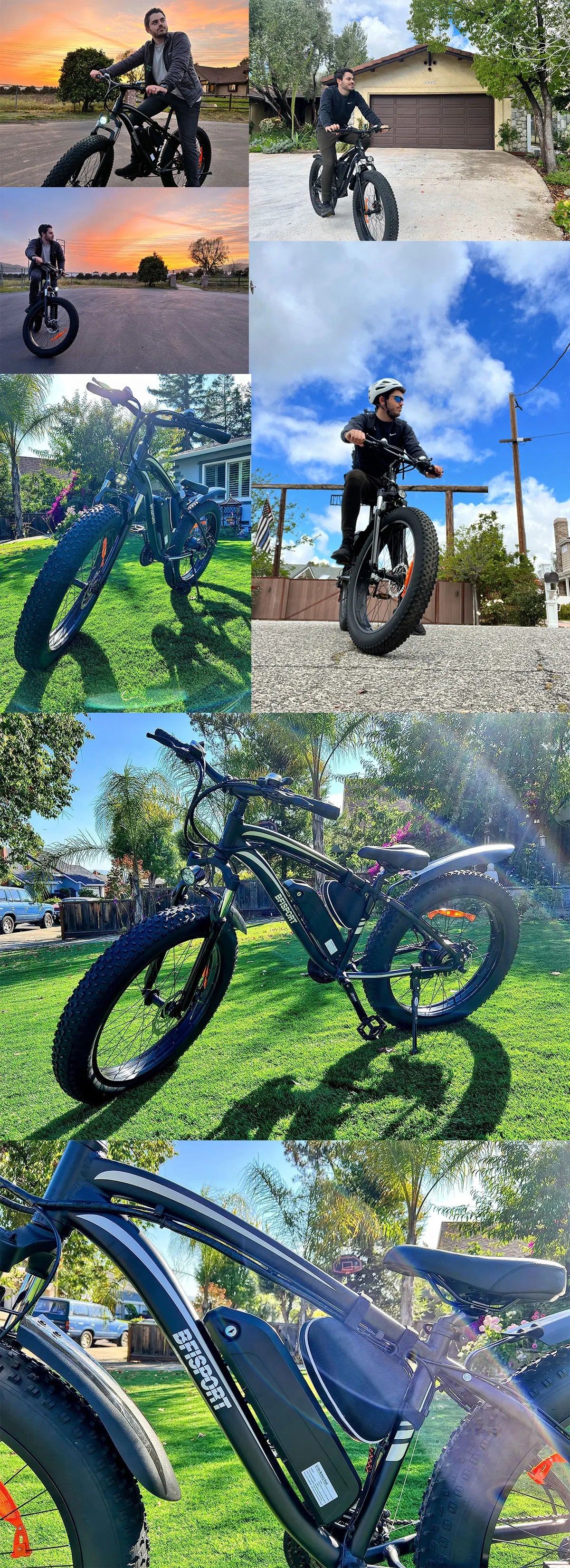 AMYET Electric Bike EB26 Adults Electric Bicycle Peak 1500W 48V 15AH e bike 26" Fat Tire Mountain Bike 31mph  Electric Dirt Bike