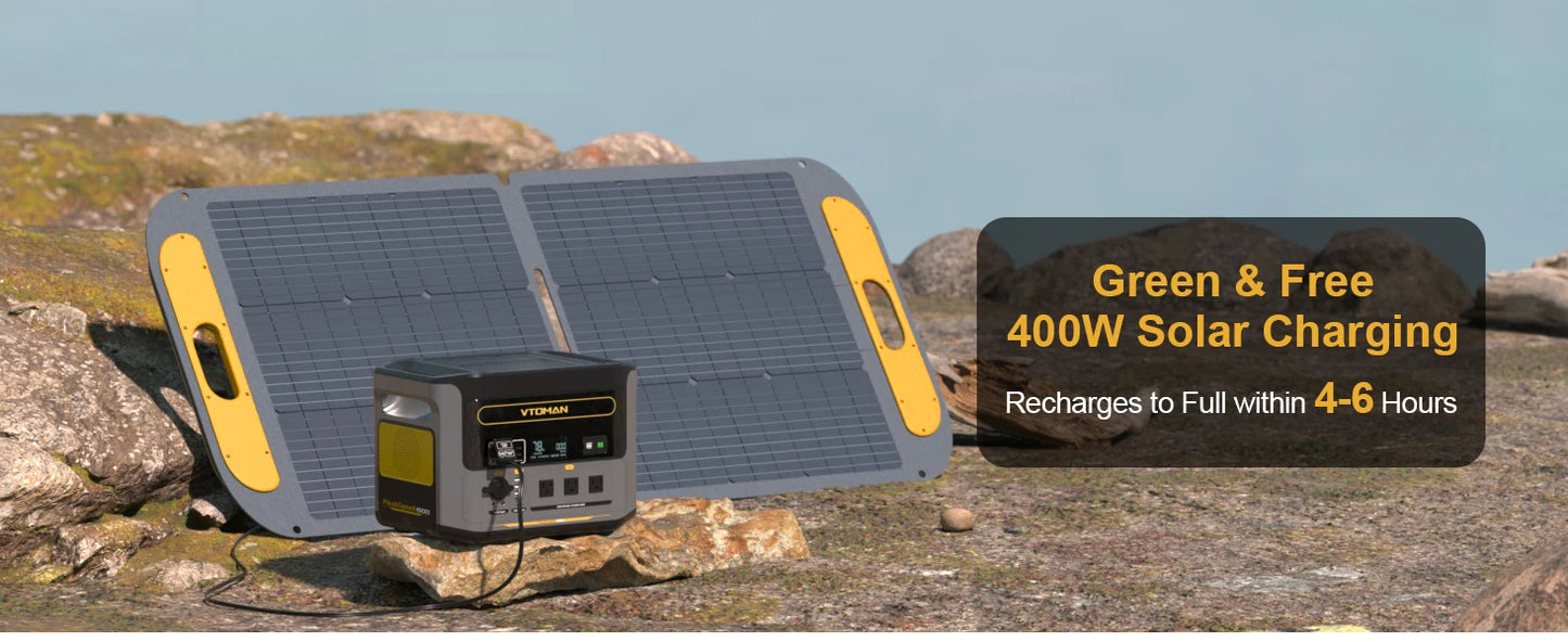 VTOMAN FlashSpeed 1500 Portable Power Station 1548Wh LiFePO4 Battery with 3000W Peak for Outdoor Camping RV Home Energy Power